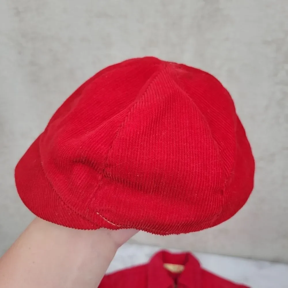 Danny Dare Vintage Corduroy Bomber Jacket and Newsboy Hat
